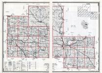 Shawano County Map, Wisconsin State Atlas 1959